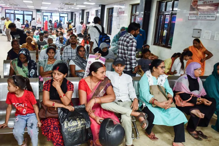 Patients waiting in a hospital 