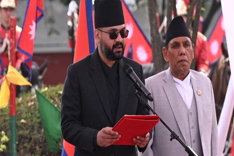 Nepal's newly sworn-in Prime Minister Balendra Shah 