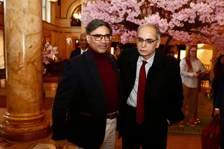 Foreign Secretary Vikram Misri with Ambassador of India to the United States, Vinay Mohan Kwatra, during his three-day visit to Washington DC