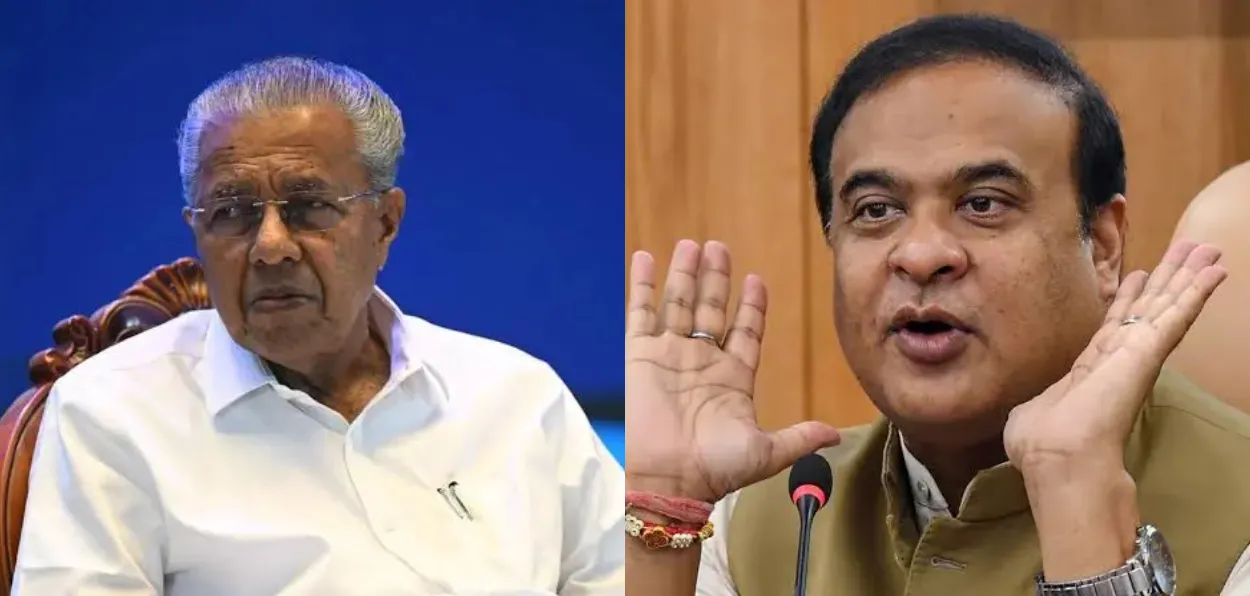 Chief Minister Pinarayi Vijayan (Kerala) and Himanta Biswa Sarma (Assam)J