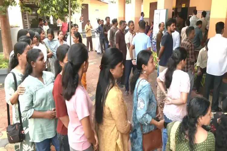 Visual from a polling booth in Kozhikode