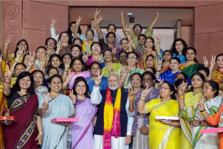 Prime Minister Narendra Modi will women MPs outside Parliament