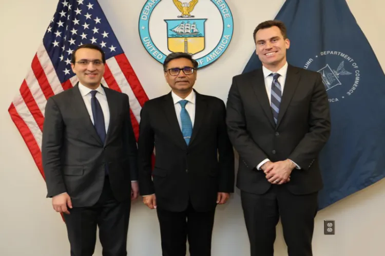 Foreign Secretary Vikram Misri with Bureau of Industry and Security officials
