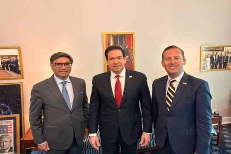 India's Foreign Secretary Vikram Misri with US Secretary of State Marco Rubio and US Ambassador to India, Sergio Gor