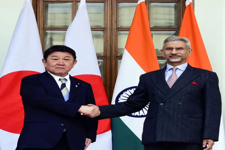 External Affairs Minister S Jaishankar with FM Toshimitsu Motegi of Japan