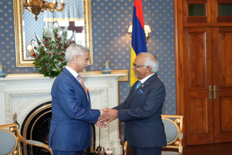 External Affairs Minister S. Jaishankar with Mauritius President Dharambeer Gokhool