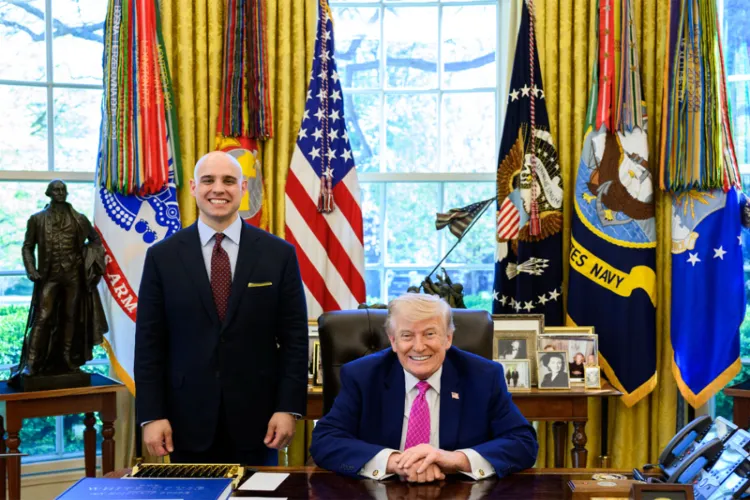 US President Donald Trump with James Blair, US White House Deputy Chief of Staff