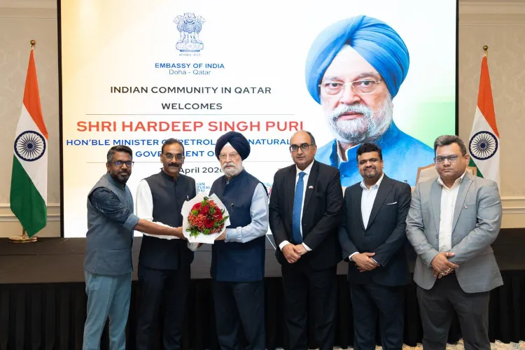 Indian diaspora in Qatar welcomed Hardeep Singh Puri, Minister of Petroleum and Natural Gas