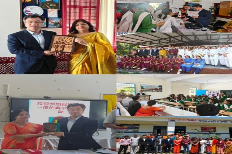 Chinese Minister-Counsellor Chen Jianjun in Dehradun with his team