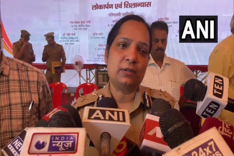Noida Police Commissioner Laxmi Singh speaking to media persons