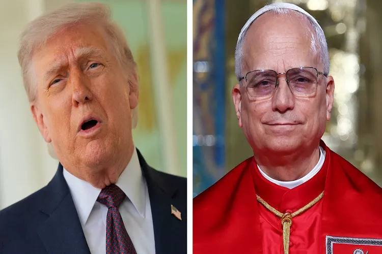 US President Donald Trump and Pope Leo XIV