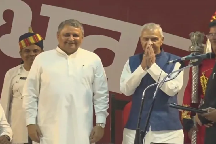 Bihar Deputy CMs Bijendra Prasad Yadav and Vijay Kumar Choudhary