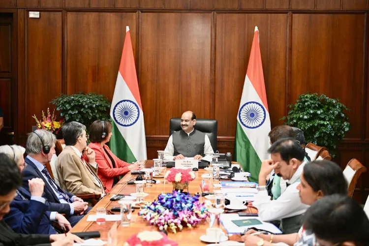 Lok Sabha Speaker Om Birla with French delegation