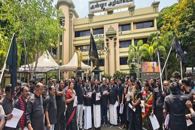 DMK leaders protests in Chennai