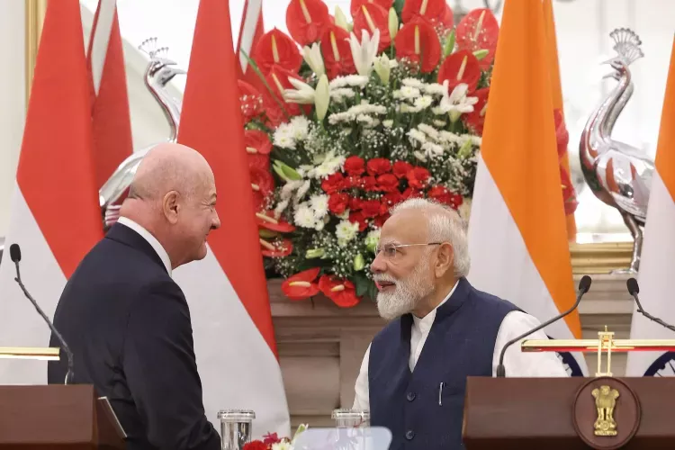 Prime Minister Narendra Modi with Austrian Chancellor Christian Stocker