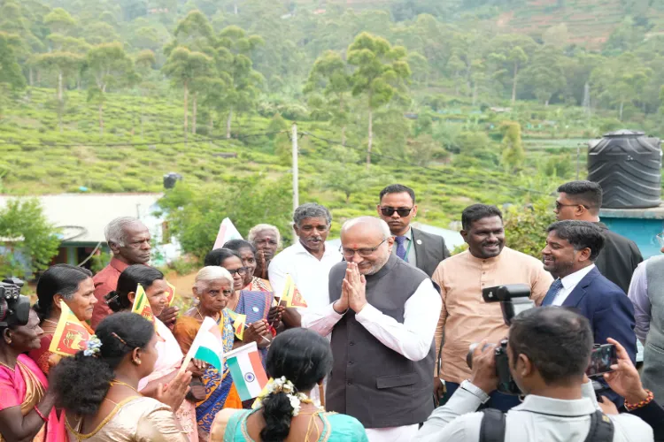 Vice President CP Radhakrishnan visits Nuwara Eliya to meet beneficiaries of Indian Housing Project