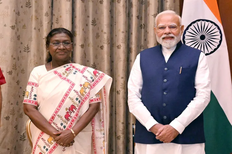 President Draupadi Murmu and Prime Minister Naredra Modi 