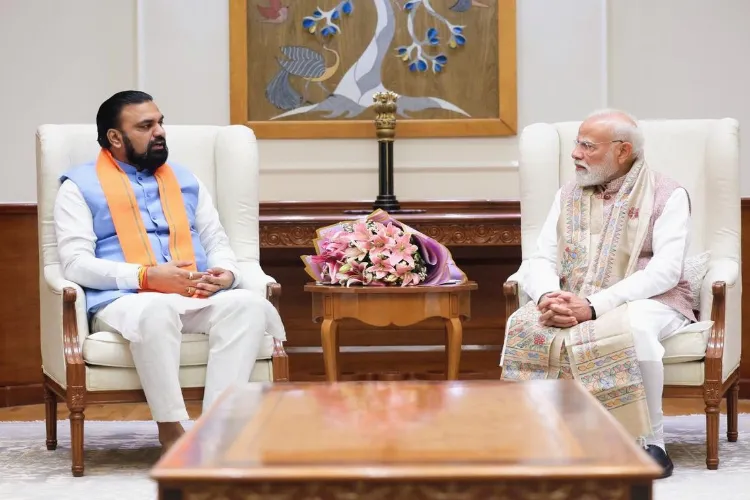 Prime Minister Narendra Modi with Chief Minister of Bihar Samrat Choudhary