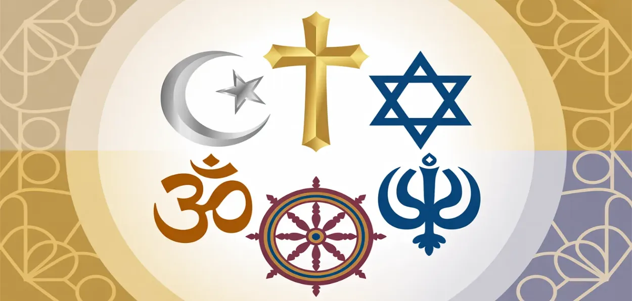 Symbols of different religions