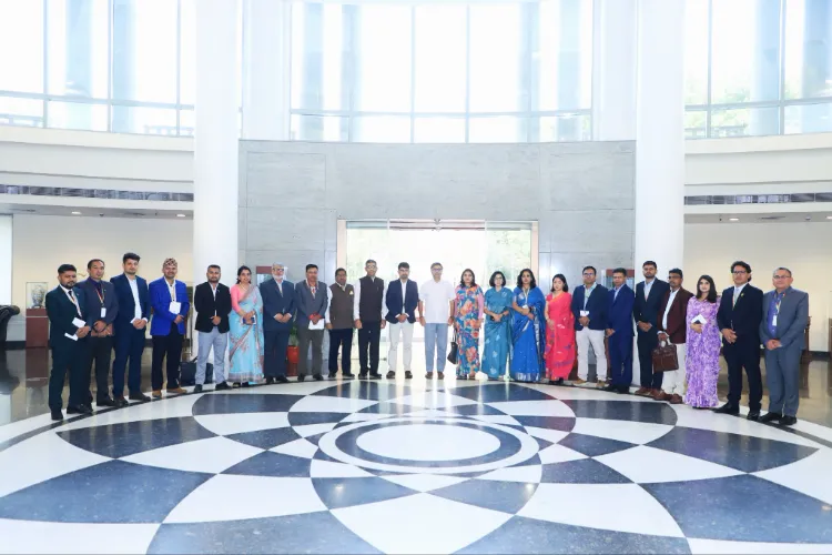 Foreign Secretary Vikram Misri with a group of journalists from Nepal