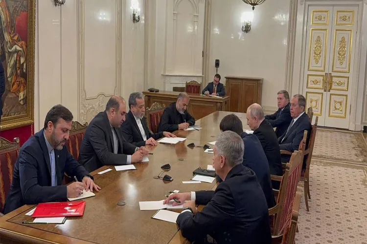 Russian President Putin meets Iranian FM Araghchi in St Petersburg
