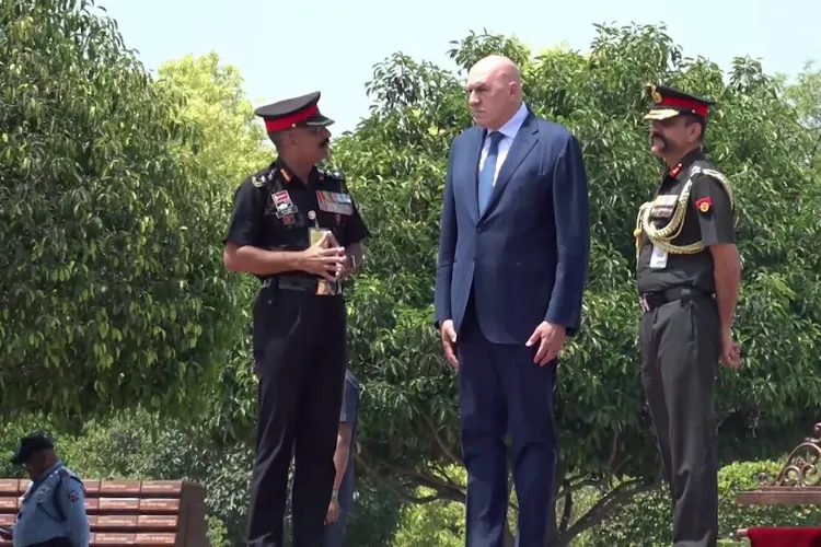 Italy’s Defence Minister Guido Crosetto at the National War Memorial
