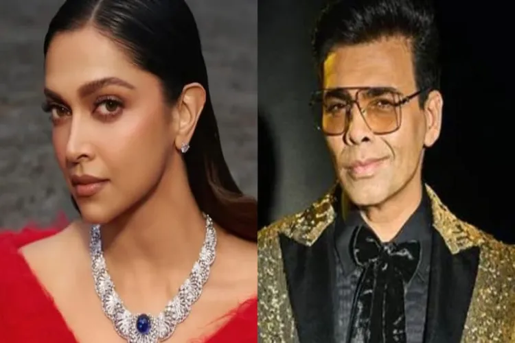 Deepika Padukone (L) and Karan Johar (R)