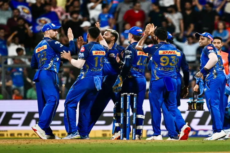 Mumbai Indians' players celebrating during IPL 2026.