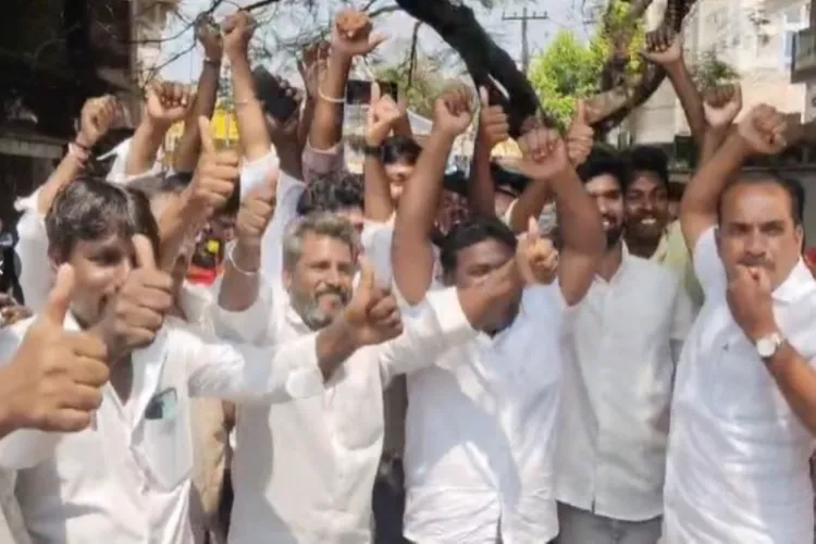 TVK workers celebrate party's lead with 'Whistle Podu'
