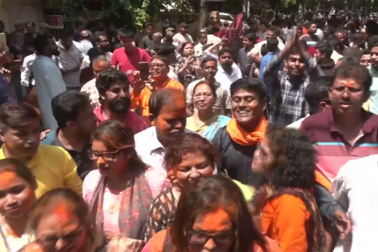 BJP workers celebrate in West Bengal