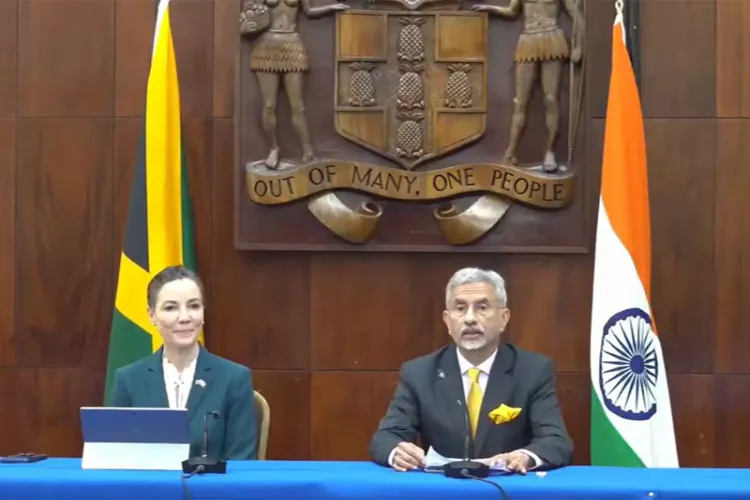 External Affairs Minister S. Jaishankar  with Jamaica’s Foreign Minister Kamina Johnson Smith 