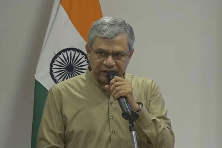 Ashwini Vaishanv speaking at the cabinet briefing 