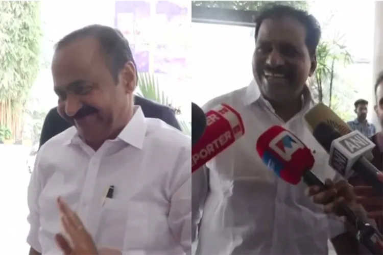 Keralam Congress leaders arrive at Taj Palace to meet Congress observers