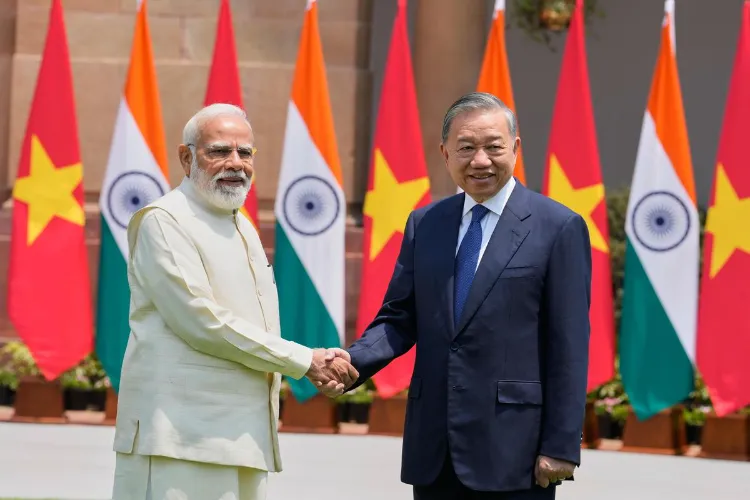 Prime Minister Narendra Modi with President of Vietnam To Lam