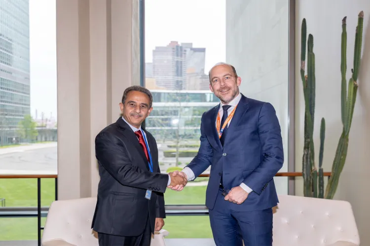 Union Minister of State for External Affairs, Kirti Vardhan Singh with Bart Van Den Brink, Vice Prime Minister and Minister of Asylum and Migration of the Netherlands