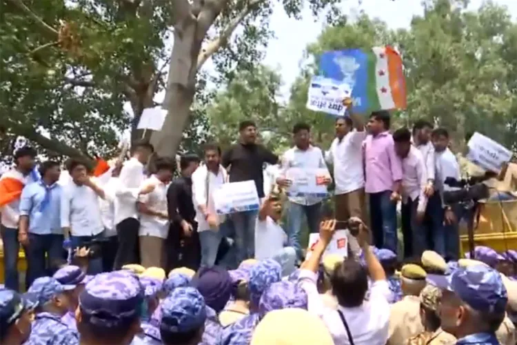 NSUI protests after NTA cancels NEET exam