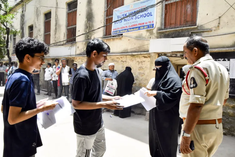 Representative Image of students at a NEET Exam centre