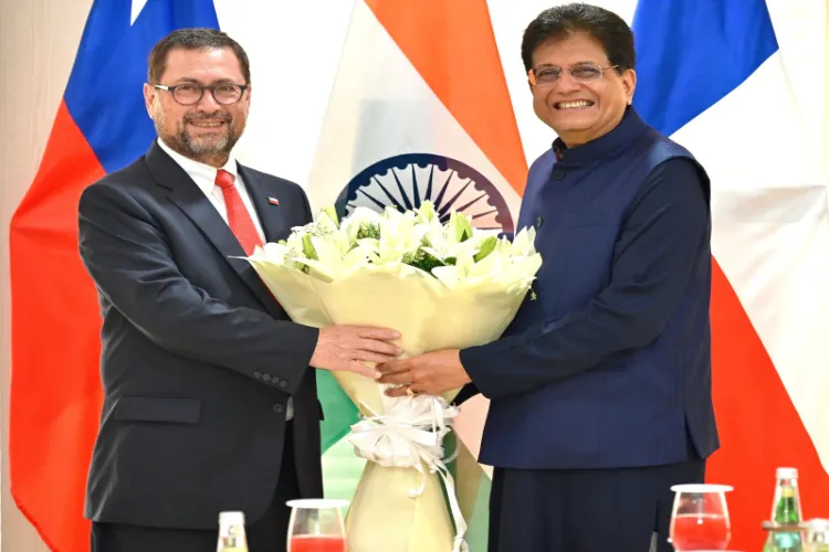 H.E. Francisco Pérez Mackenna (Minister of Foreign Affairs of the Republic of Chile) and Piyush Goyal (Union Minister of Commerce & Industry ) 