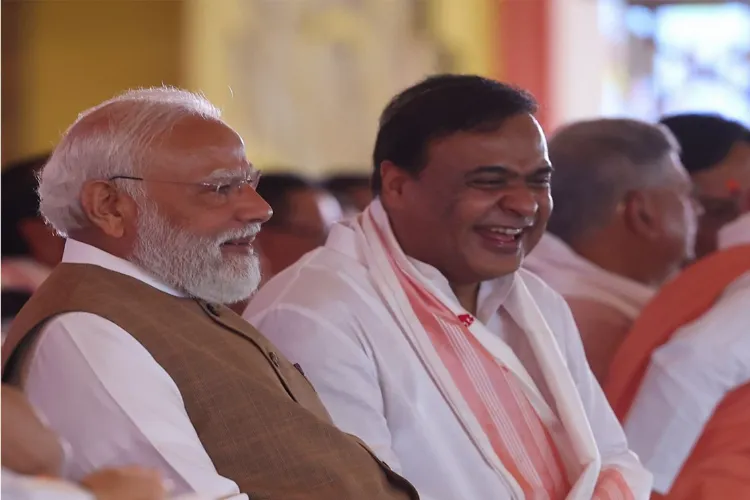 Prime Minister Narendra Modi and Assam Chief Minister Himanta Biswa Sarma