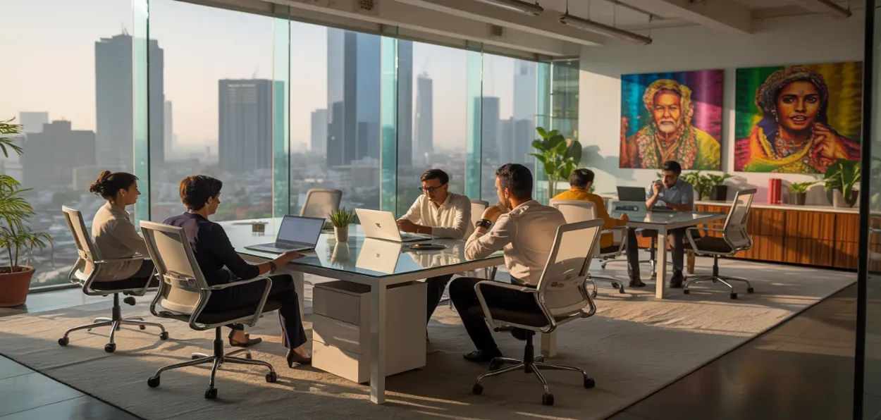 Modern day office in India