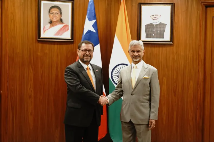 External Affairs Minister S Jaishankar with Chilean Foreign Minister Francisco Perez Mackenna 
