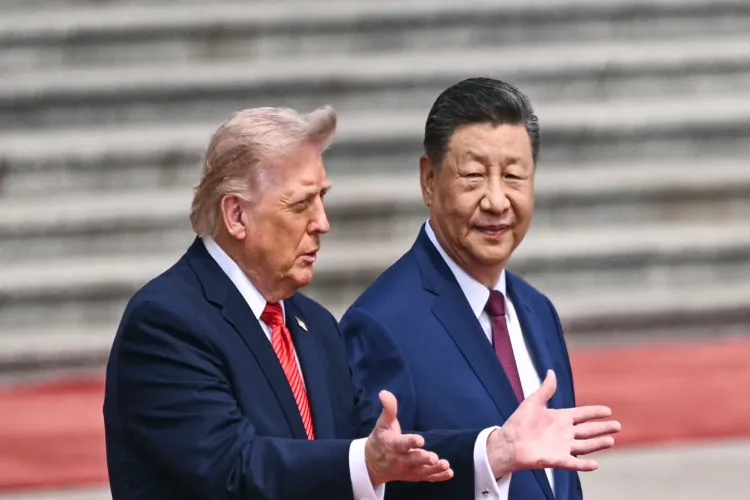 Chinese President Xi Jinping with US President Donald Trump