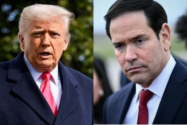 US President Donald Trump with Marco Rubio