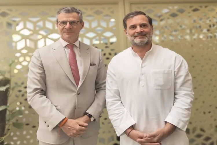 LoP in Lok Sabha Rahul Gandhi and EU Ambassador Herve Delphin