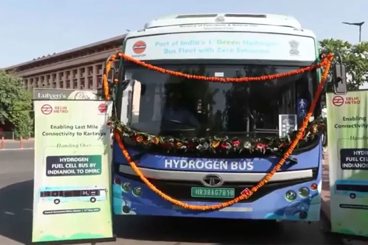 DMRC launches hydrogen-fueled shuttle bus