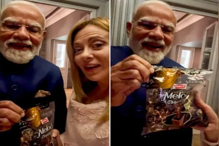 Italian Prime Minister Giorgia Meloni with Prime Minister Narendra Modi 