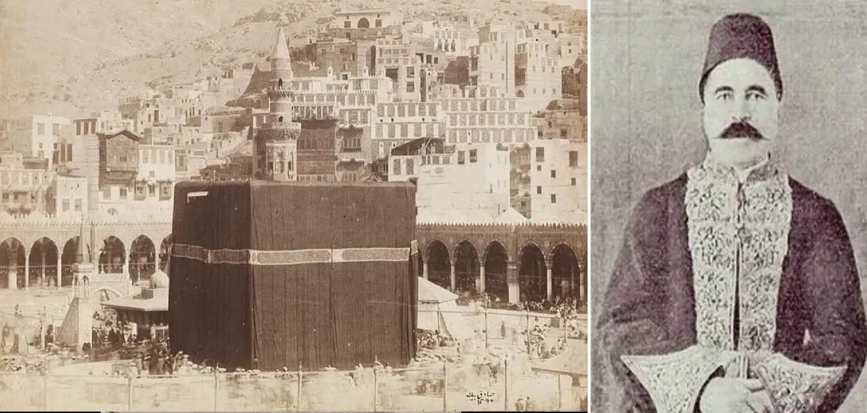 The frst picture of Kabba and Photographer Muhammad Sadiq Bey