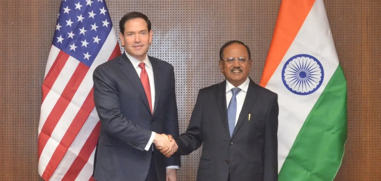 National Security Advisor Marco Rubio and Indian National Security Advisor Ajit Doval in New Delhi