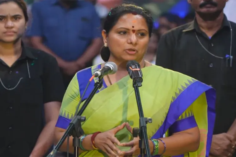 Telangana Rashtra Sena founder K Kavitha 