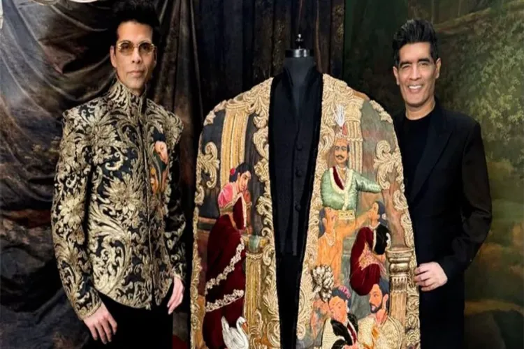 Ace fashion designer Manish Malhotra and Karan Johar 